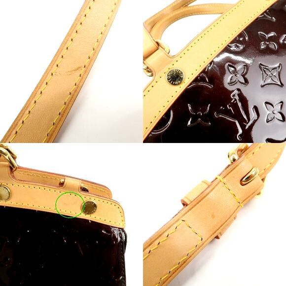 💎✨STUNNING✨💎AUTHENTIC Louis Vuitton Brea MM Vernis 2Way Hand Bag Amarante - Picture 9 of 16